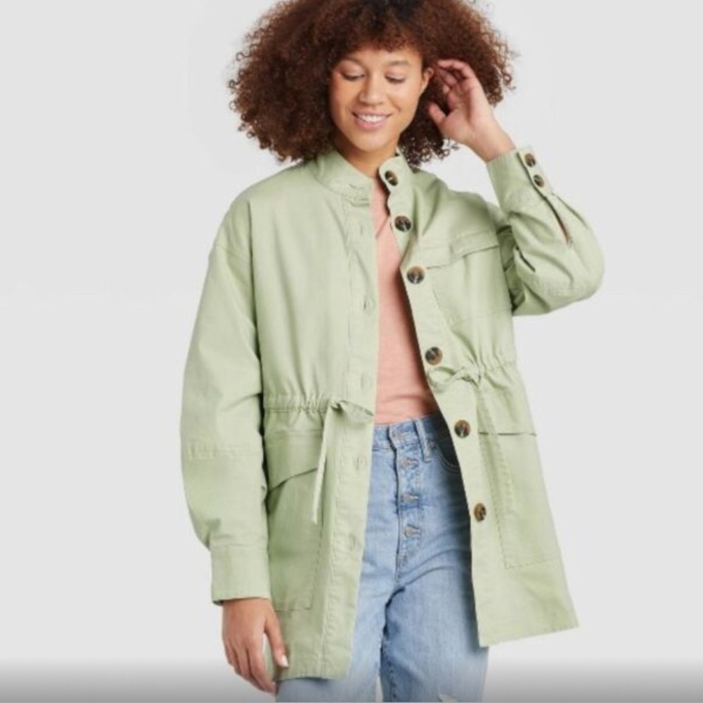 NWT Universal Thread Green Cargo Jacket: Size L